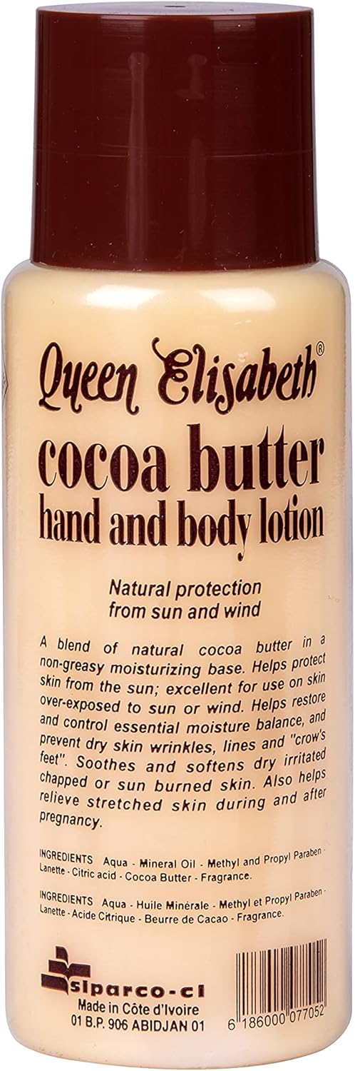Queen Elisabeth Cocoa Butter Hand And Body Lotion 250ml / 400ml / 800ml - Afro Hair Boutique