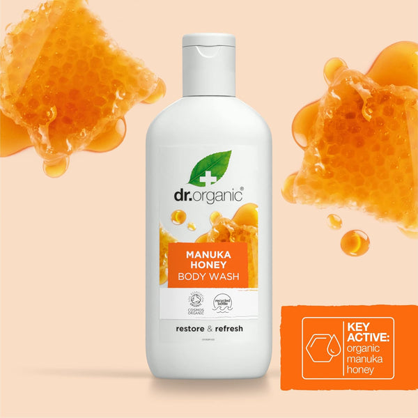 Dr Organic Manuka Honey Restore And Refresh Body Wash 250ml