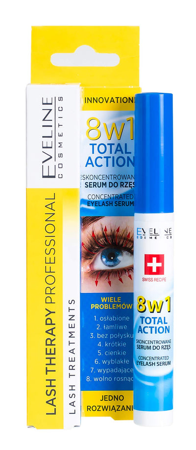 Eveline Lash Therapy Professional 8 In 1 Total Action Eyelash Serum 10ml