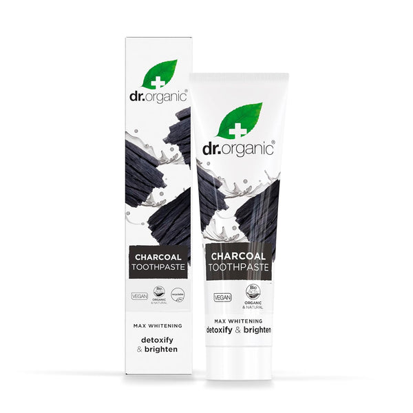 Dr Organic Charcoal Max Whitening Toothpaste 100ml - Afro Hair Boutique