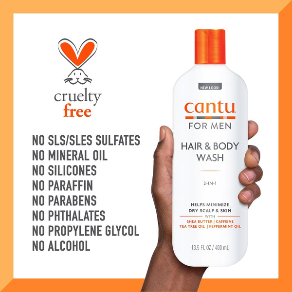 Cantu Men 2 In 1 Hair And Body Wash 400ml - Afro Hair Boutique
