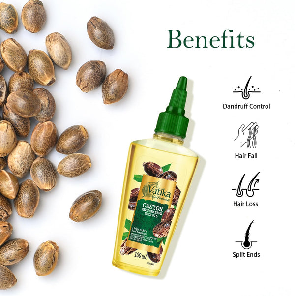 Dabur Vatika Afro Naturals Castor Restorative Hair Oil 100ml