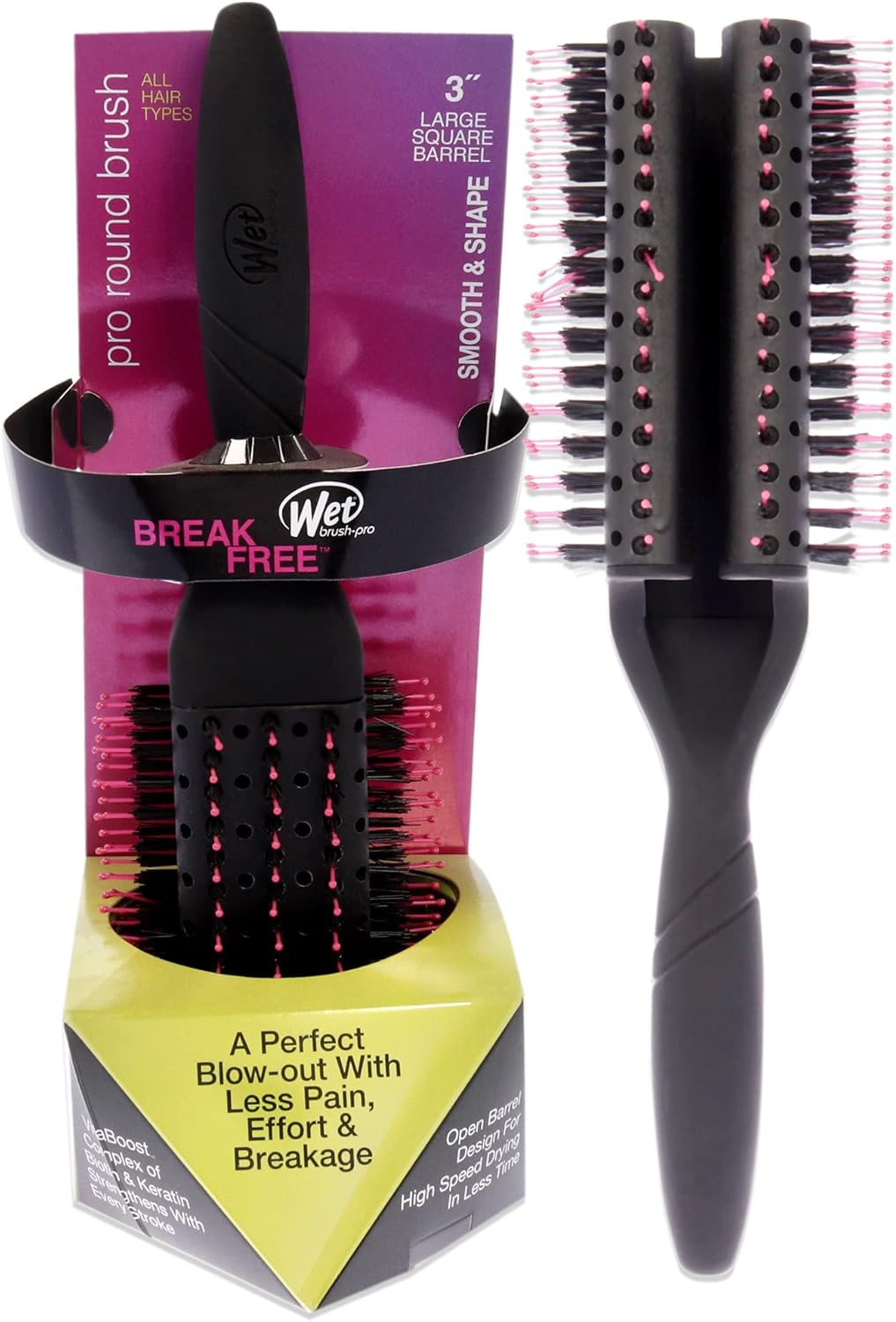 Wet Brush Pro Smooth And Shape Round Brush Large Square Barrel