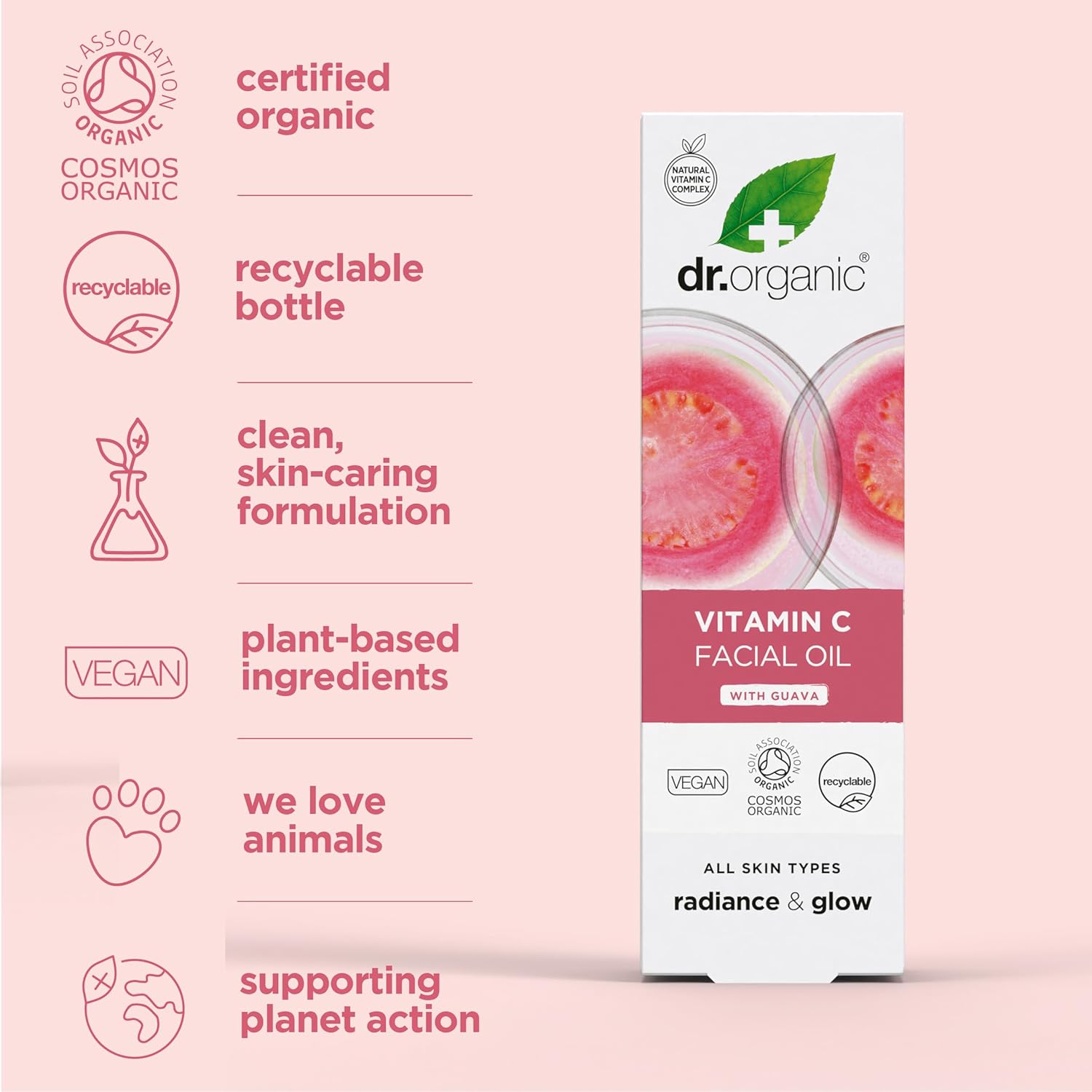 Dr Organic Organic Guava Vitamin C Facial Oil 30ml