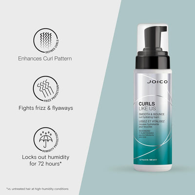 Joico Curls Like Us Smooth And Bounce Curl Hydrating Foam 200ml