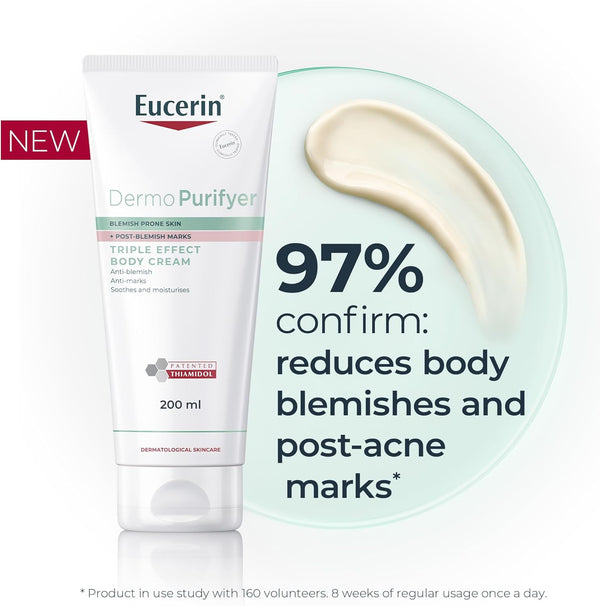 Eucerin Dermo Purifyer Oil Control Triple Effect Body Cream 200ml