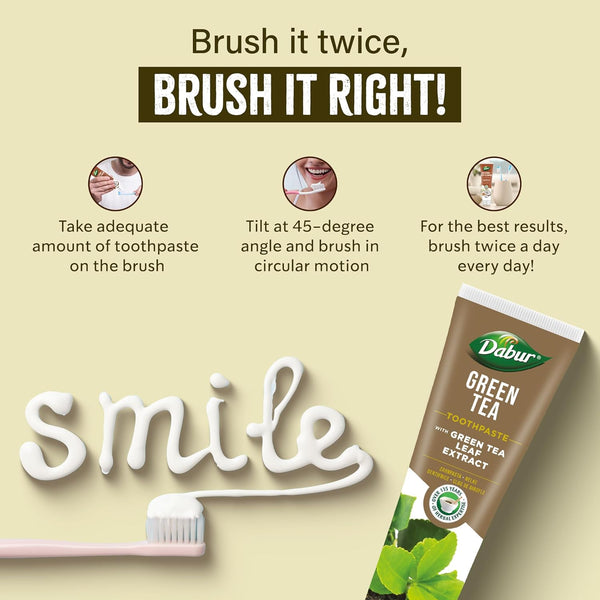 Dabur Green Tea Toothpaste With Green Tea Leaf Extract 100ml