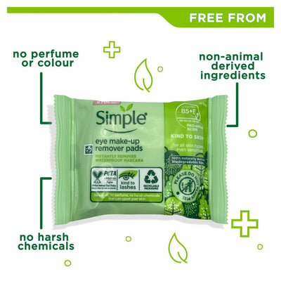 Simple Kind To Eyes Eye Make Up Remover Pads 30pads