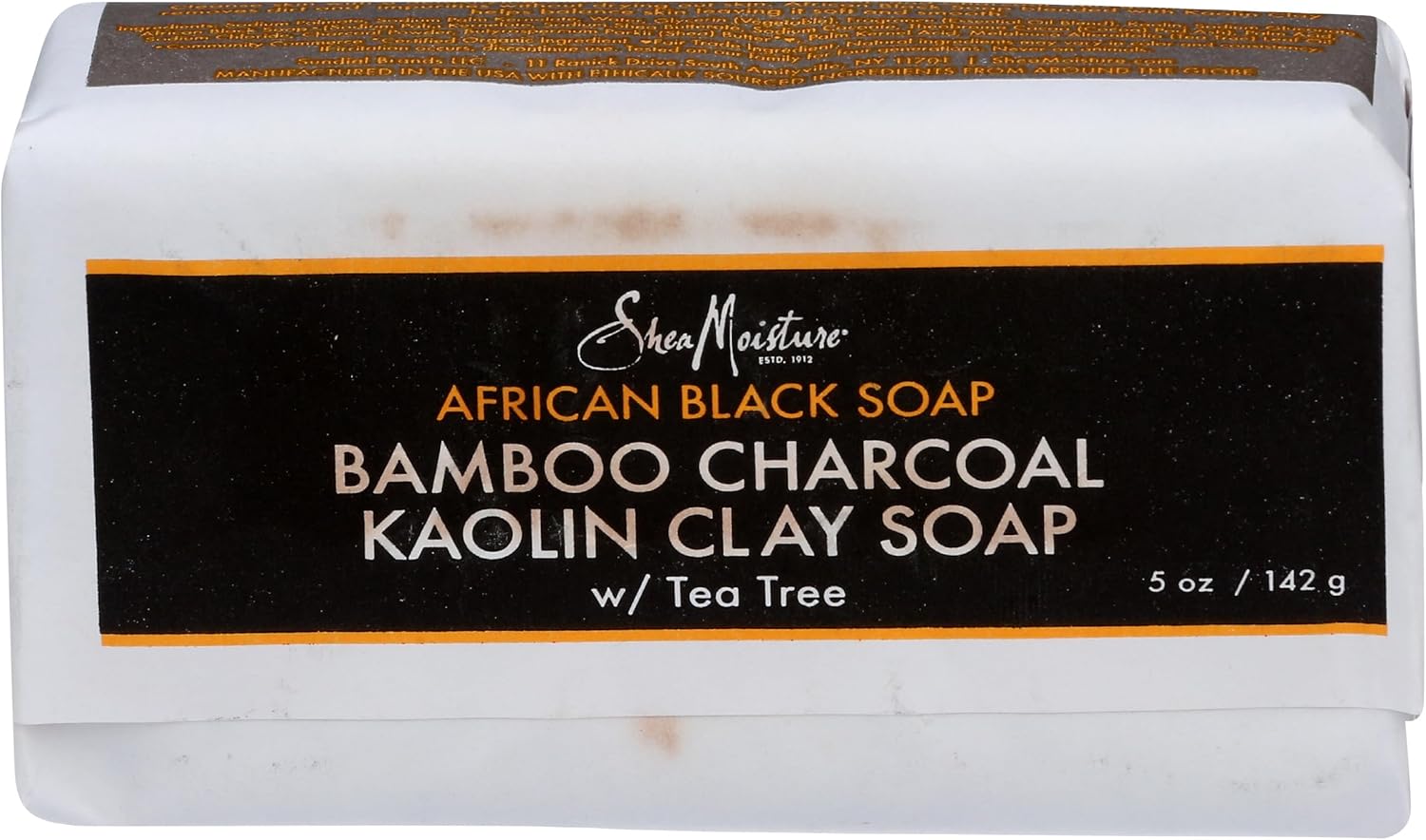 Shea Moisture African Black Soap Bamboo Charcoal Kaolin Clay Soap 142g