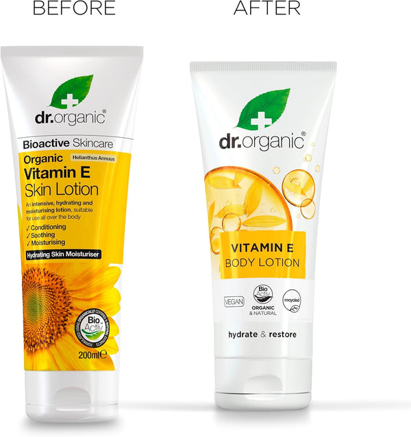 Dr Organic Hydrate And Restore Vitamin E Body Lotion 200ml - Afro Hair Boutique