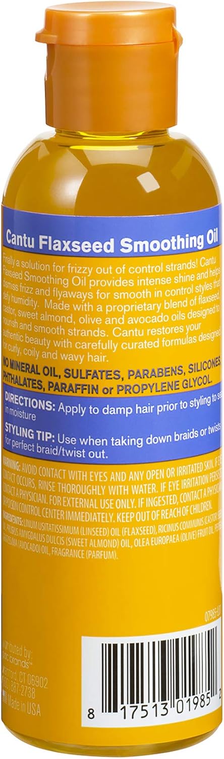 Cantu Shea Butter Flaxseed Smoothing Oil 100ml - Afro Hair Boutique