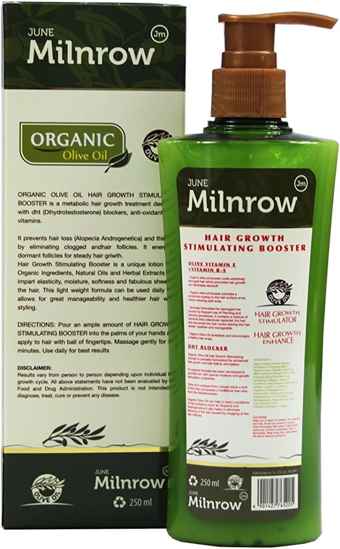June Milnrow Organic Olive Oil Hair Growth Stimulating Booster 250ml
