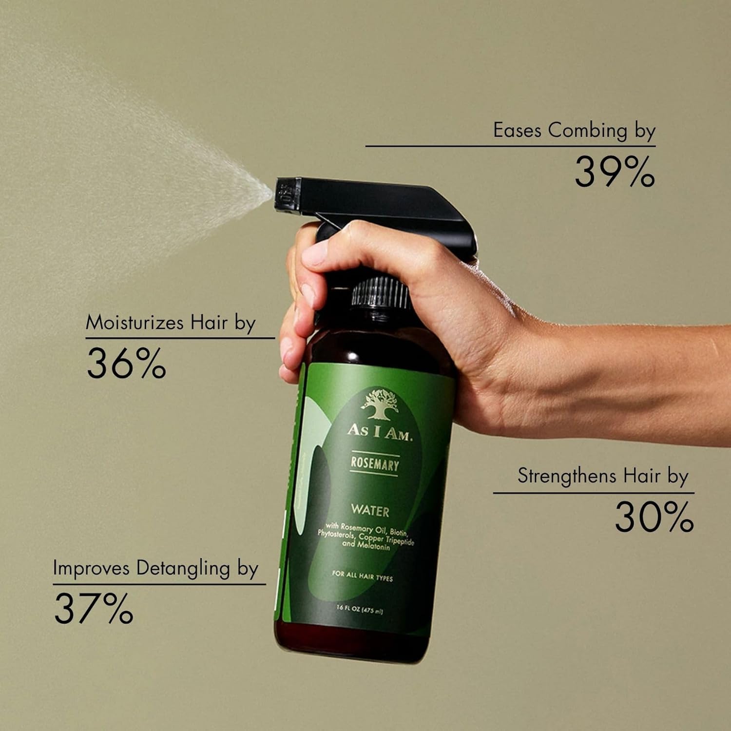 As I Am Rosemary Water Spray 475ml