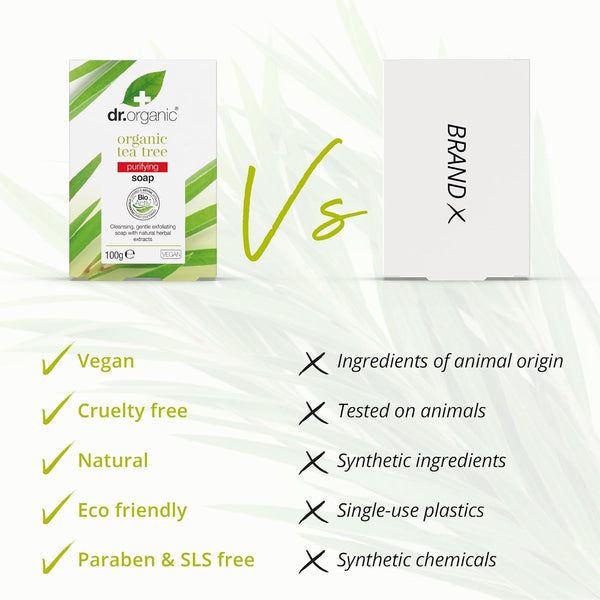 Dr Organic Bioactive Skincare Organic Tea Tree Soap 100g