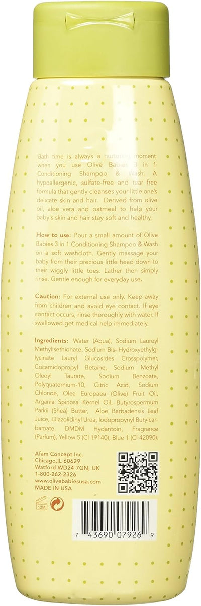 Olive Babies 3 In 1 Conditioning Shampoo And Body Wash 414ml