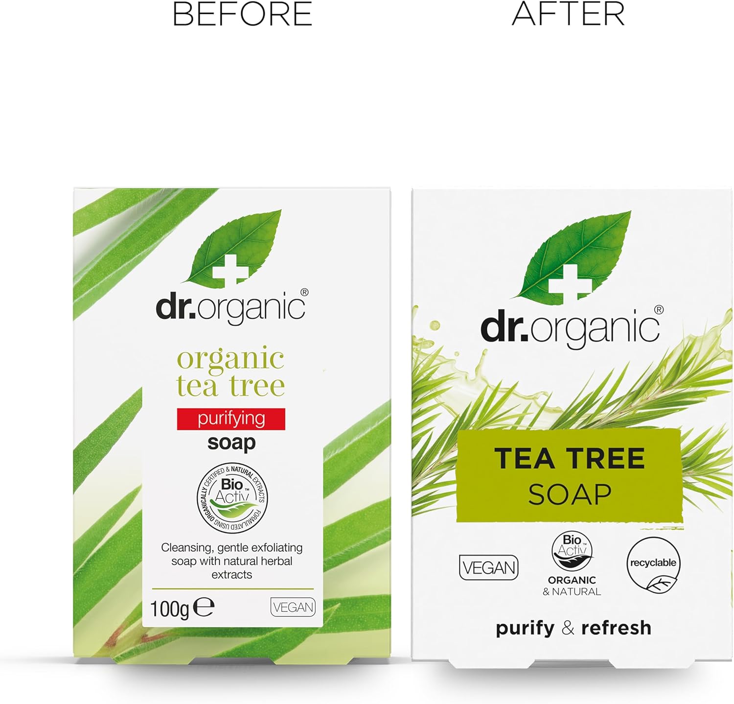 Dr Organic Bioactive Skincare Organic Tea Tree Soap 100g