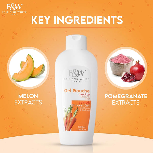F & W Original Carrot Shower Gel 250ml / 1000ml - Afro Hair Boutique