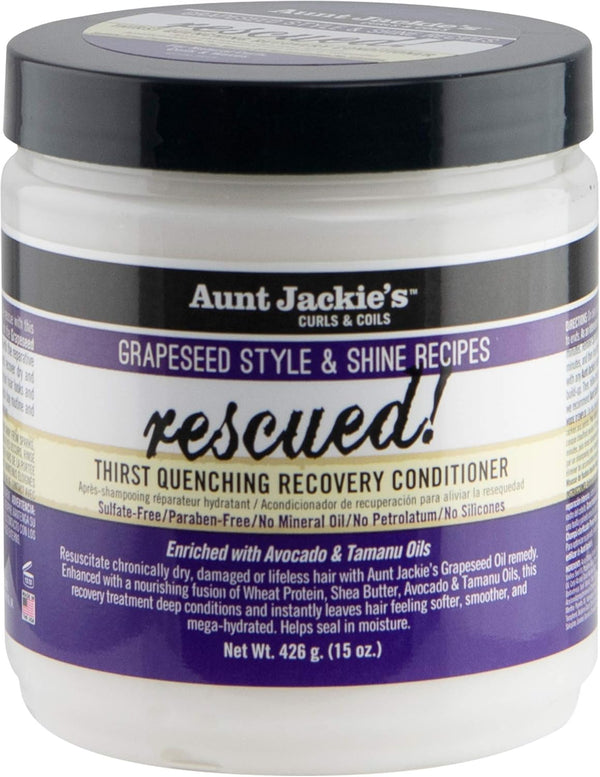 Aunt Jackie’s Rescued Thirst Quenching Recovery Conditioner 426g - Afro Hair Boutique