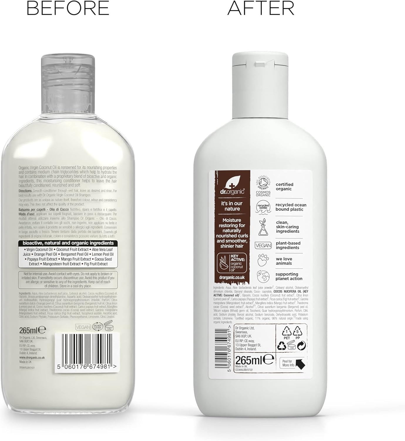 Dr Organic Organic Coconut Oil Conditioner 265ml