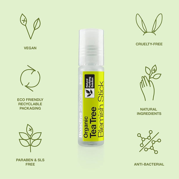 Dr Organic Bioactive Skincare Organic Tea Tree Blemish Stick 8ml - Afro Hair Boutique