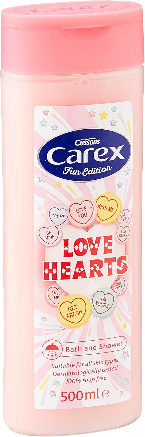 Carex Fun Edition Love Hearts Shower Gel 500ml - Afro Hair Boutique