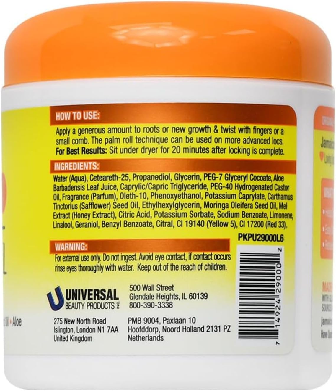Professional Products Unlimited Jamaican Locking Gel 177ml / 380g