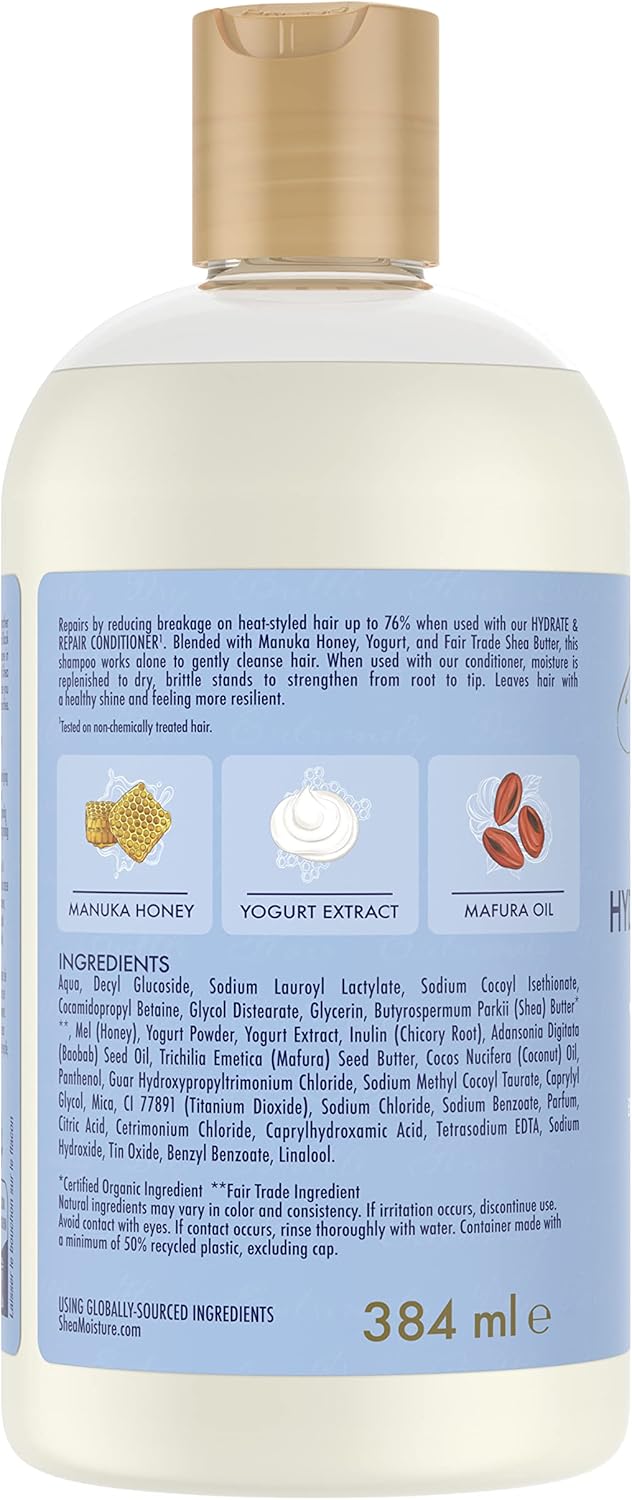 Shea Moisture Manuka Honey And Yogurt Hydrate Repair Shampoo 384ml