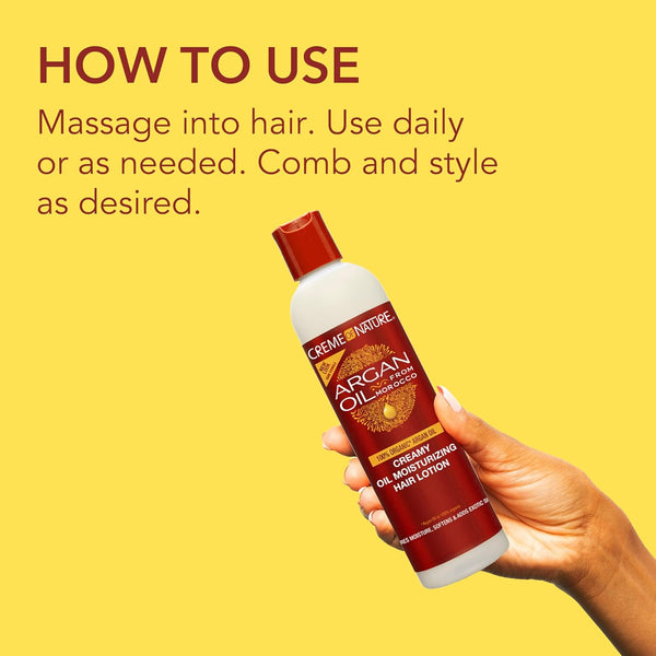 Creme Of Nature Argan Oil Creamy Oil Moisturizing Hair Lotion 250ml - Afro Hair Boutique
