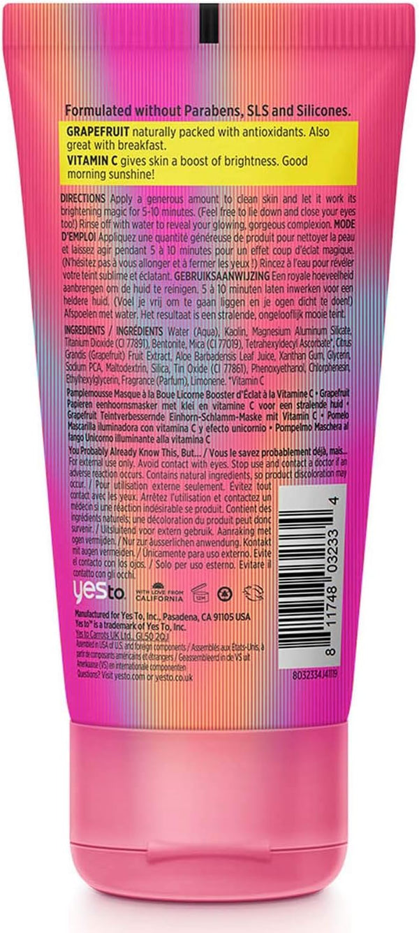 Yes To Grapefruit Vitamin C Glow Boosting Unicorn Mud Mask 59ml