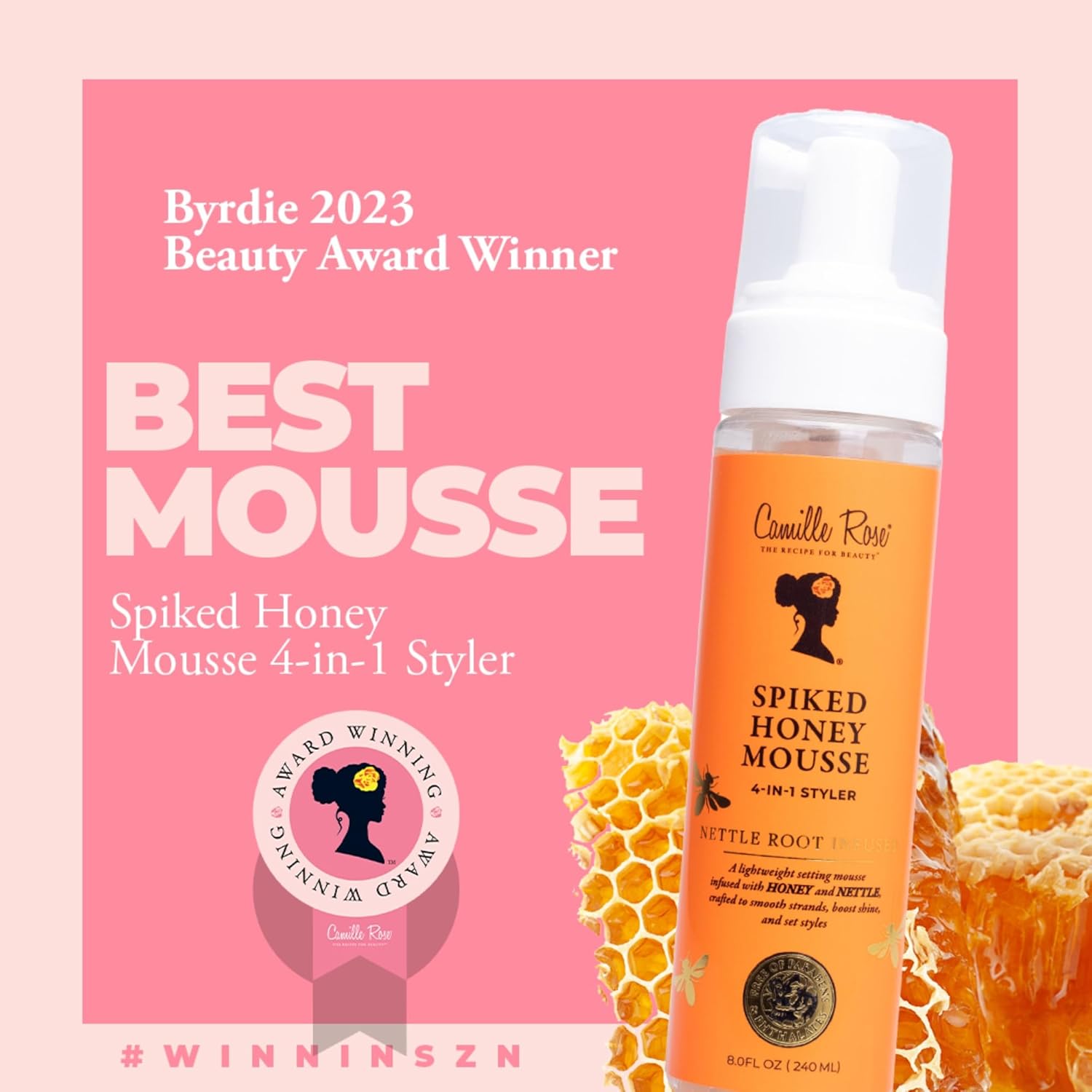 Camille Rose Naturals Camille Rose Spiked Honey 4 In 1 Styler Mousse 240ml