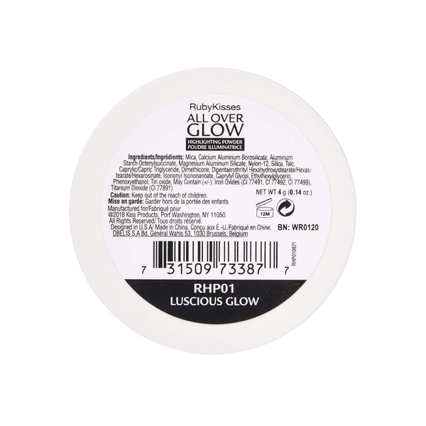 RK By Kiss All Over Glow Shimmer Powder RHP01 Luscious Glow 4g