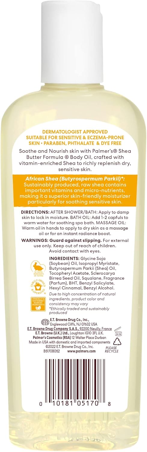 Palmers Raw Shea Nourish Body Oil 250ml - Afro Hair Boutique