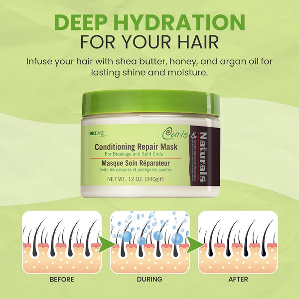BioCare Curls And Naturals Conditioning Repair Mask 340g - Afro Hair Boutique