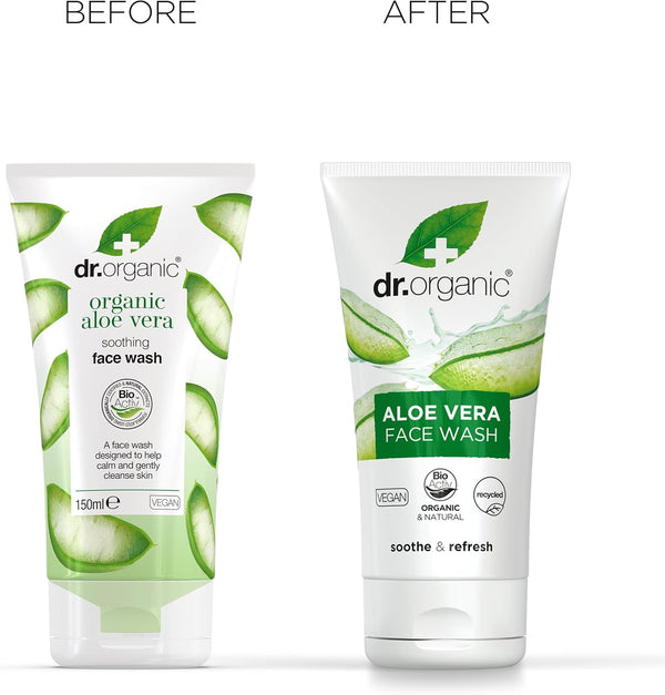 Dr Organic Organic Aloe Vera Face Wash 150ml - Afro Hair Boutique