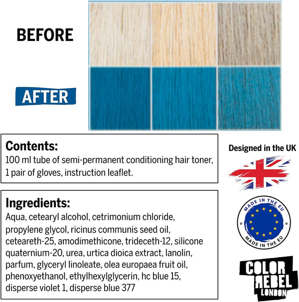 Color Rebel London Be Blue Conditioning Hair Toner 100ml