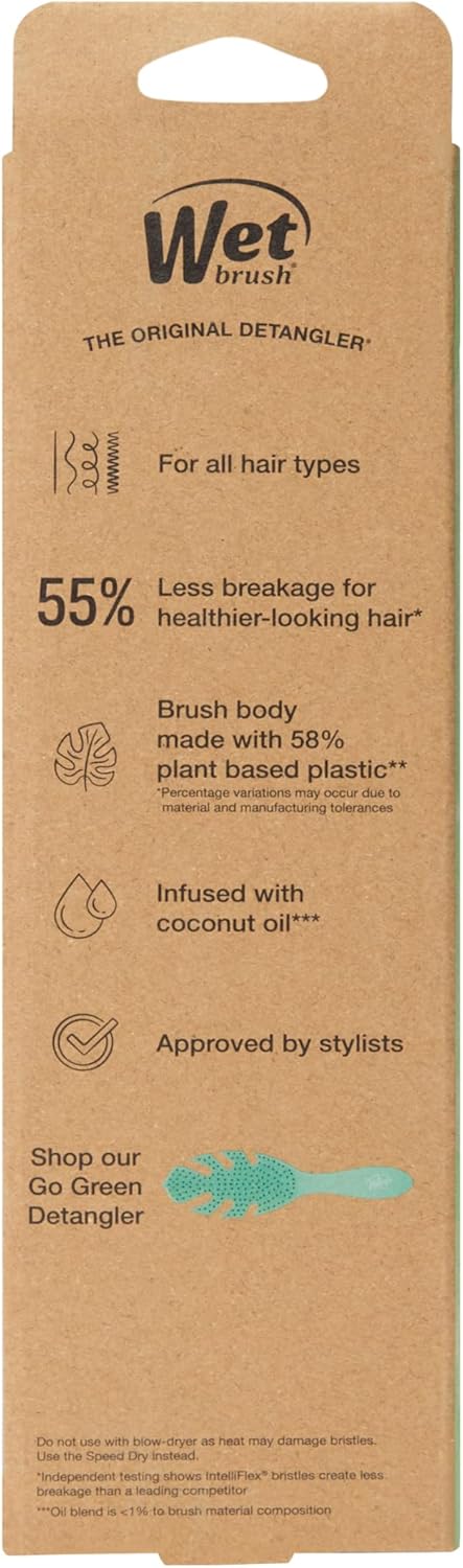 Wet Brush Go Green Coconut Oil Infused Treatment And Shine Brush