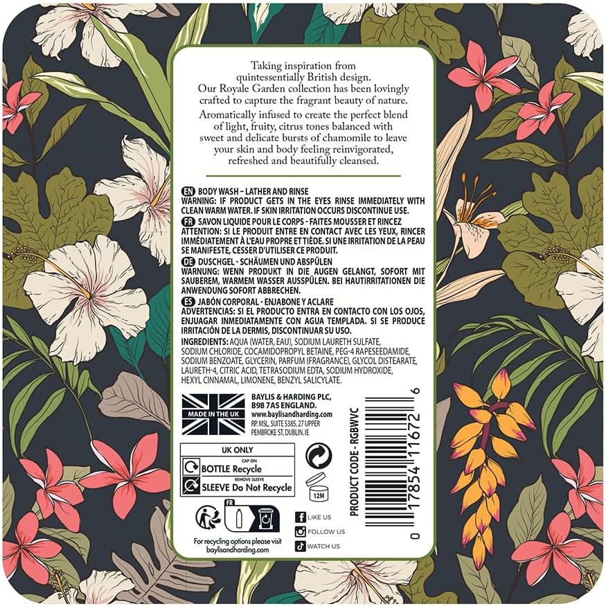 Baylis And Harding Royale Garden Verbena And Chamomile Luxury Body Wash 500ml