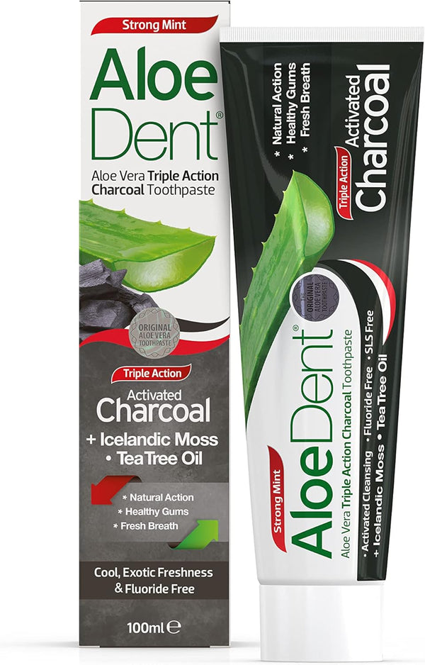 Aloe Dent Charcoal Toothpaste 100ml - Afro Hair Boutique