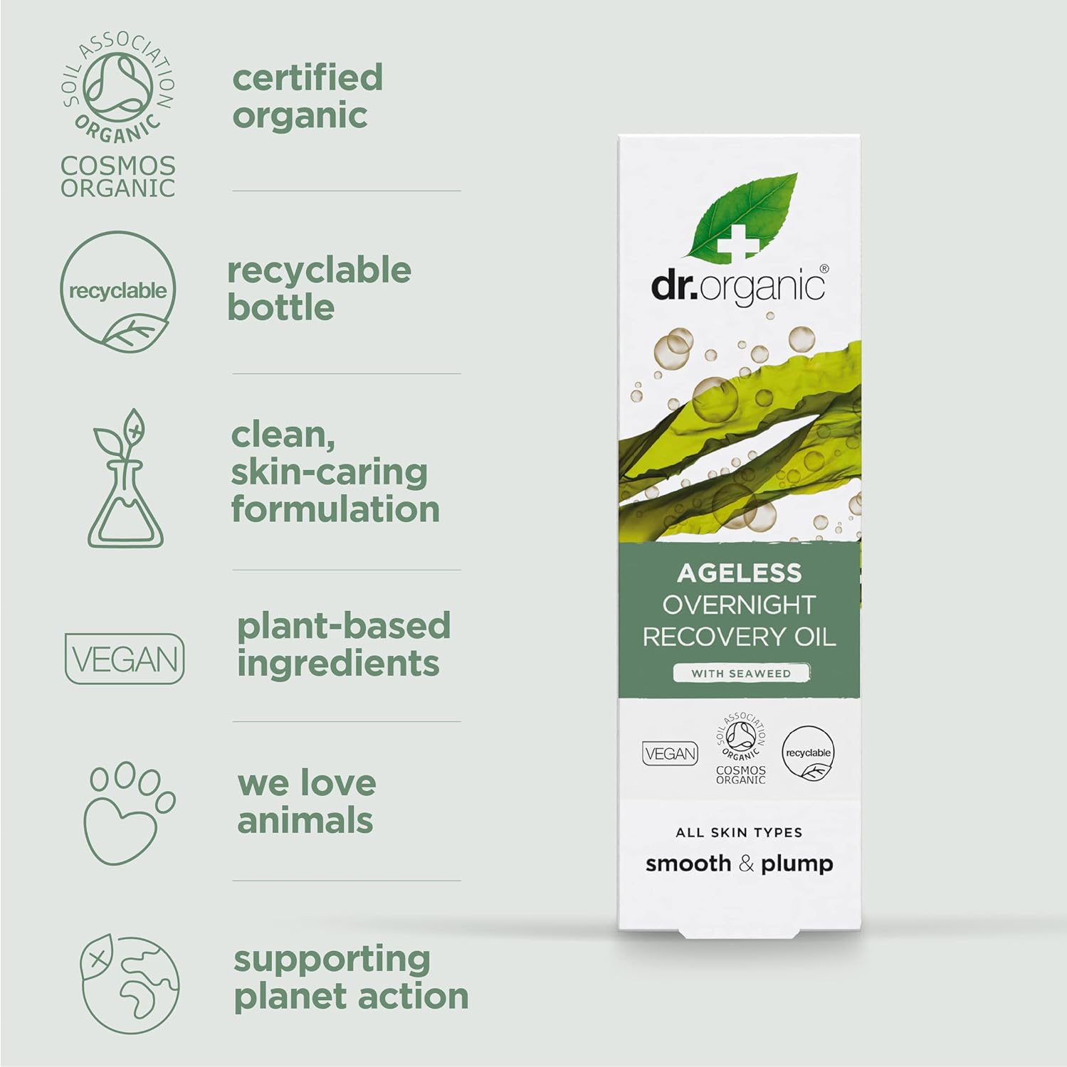 Dr Organic Ageless Overnight Recovery Oil 30ml