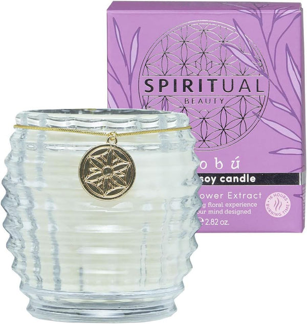 Spiritual Beauty Iris Flower Extract Scented Soy Candle 80g - Afro Hair Boutique