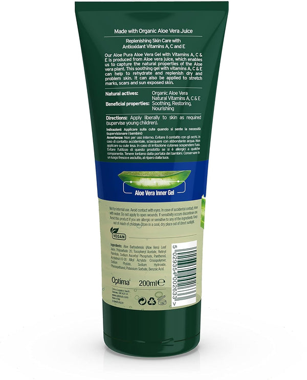 Aloe Pura Organic Aloe Vera Gel With Vitamins A C And E