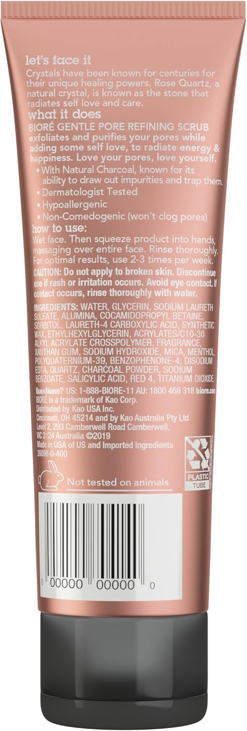 Biore Rose Quartz Gentel Pore Refining Scrub