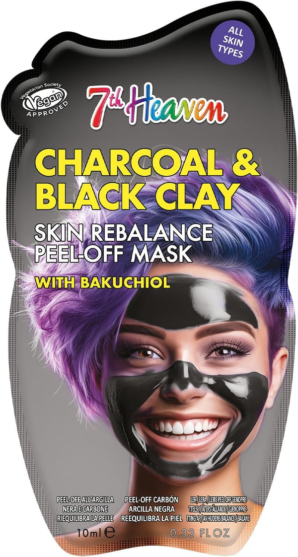 Montagne Jeunesse 7Th Heaven Charcoal And Black Clay Skin Rebalance Peel Off Mask