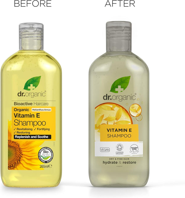 Dr Organic Hydrate And Restore Vitamin E Shampoo 265ml - Afro Hair Boutique