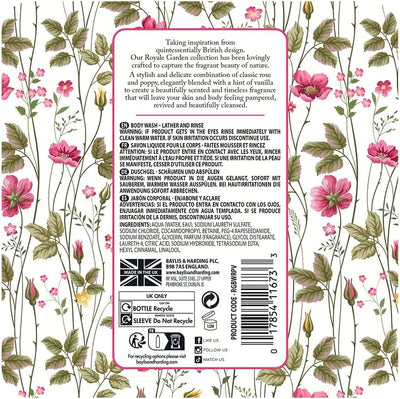 Baylis And Harding Royale Garden Rose Poppy And Vanilla Luxury Body Wash 500ml