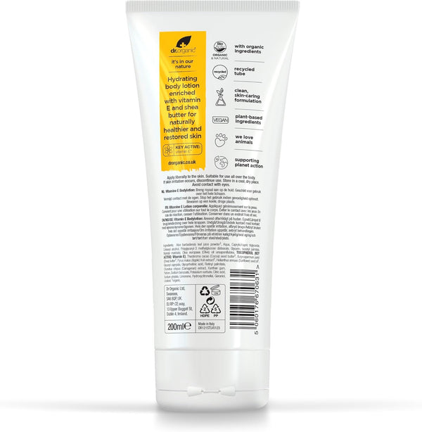 Dr Organic Hydrate And Restore Vitamin E Body Lotion 200ml - Afro Hair Boutique