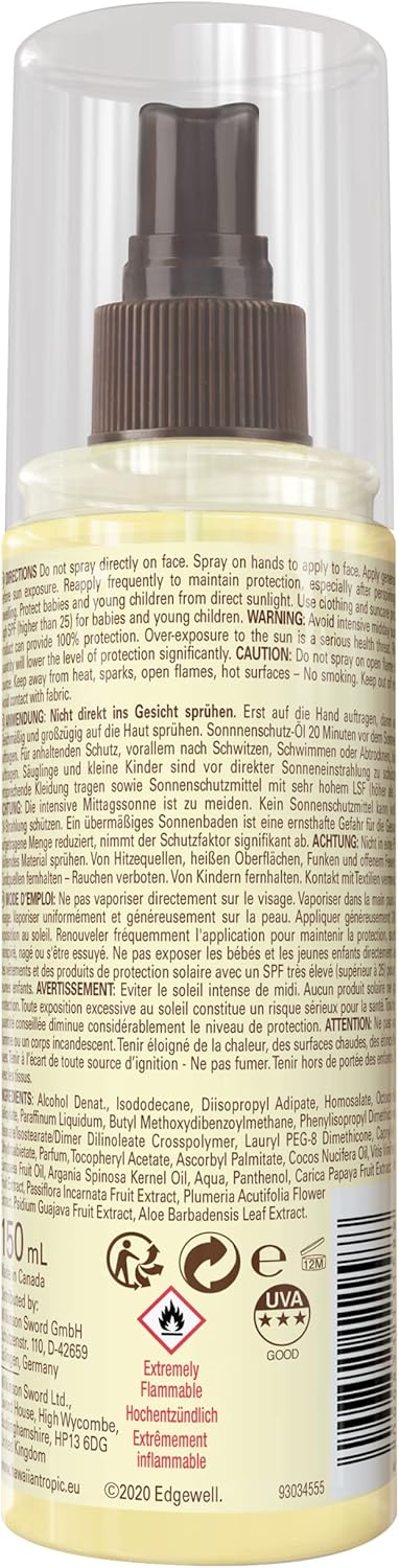 Hawaiian Tropic Silk Hydration Protective Weightless Oil SPF30 150ml