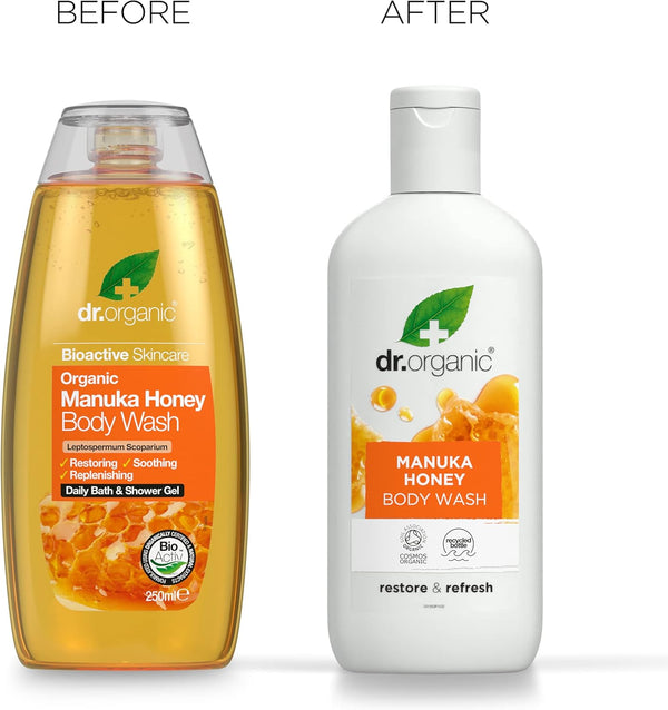 Dr Organic Manuka Honey Restore And Refresh Body Wash 250ml