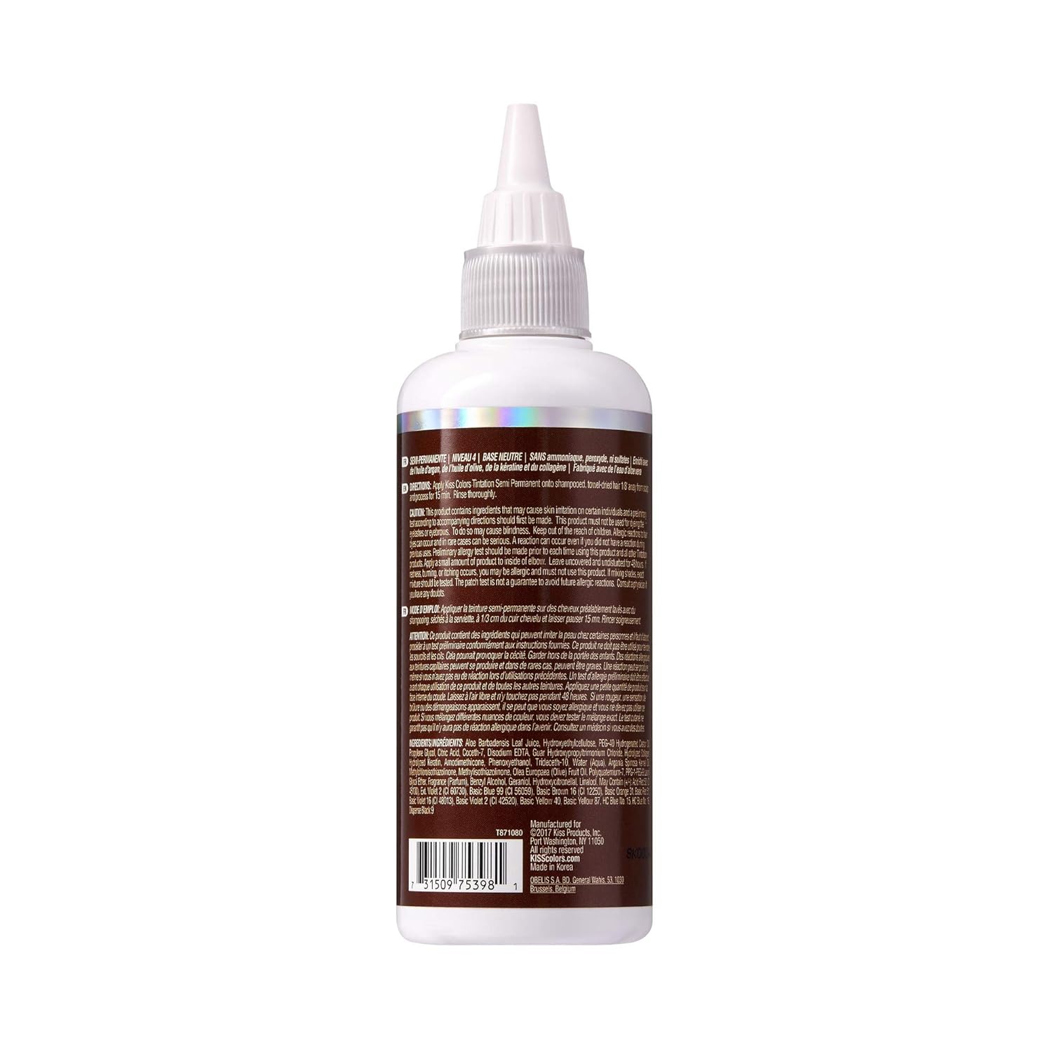 Kiss Products Kiss Colors Tintation Semi Permanent Honey Brown T871 148ml