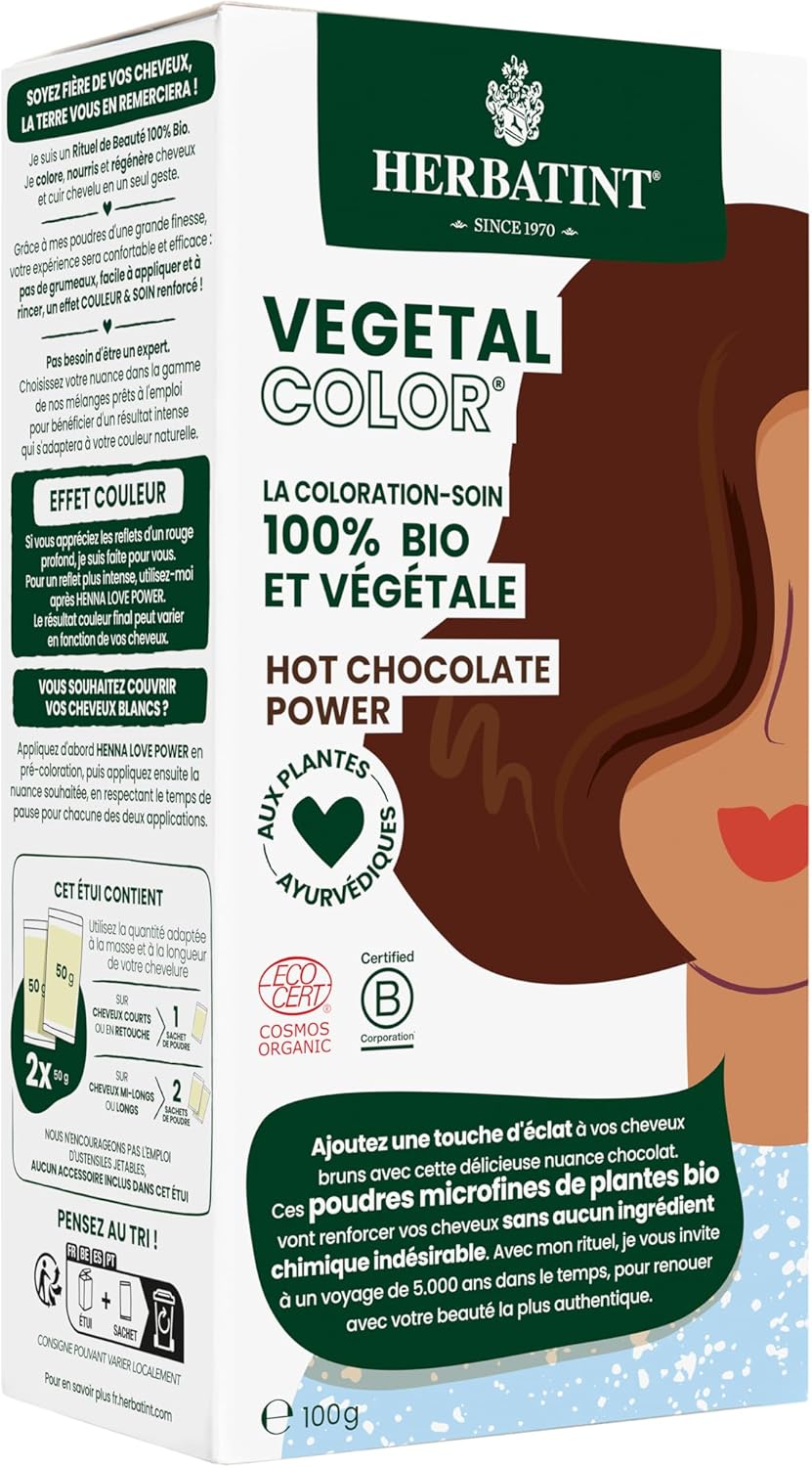 Herbatint Vegetal Organic Hair Color Hot Chocolate Power 100g